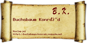 Buchsbaum Konrád névjegykártya