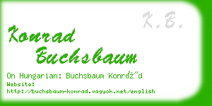 konrad buchsbaum business card